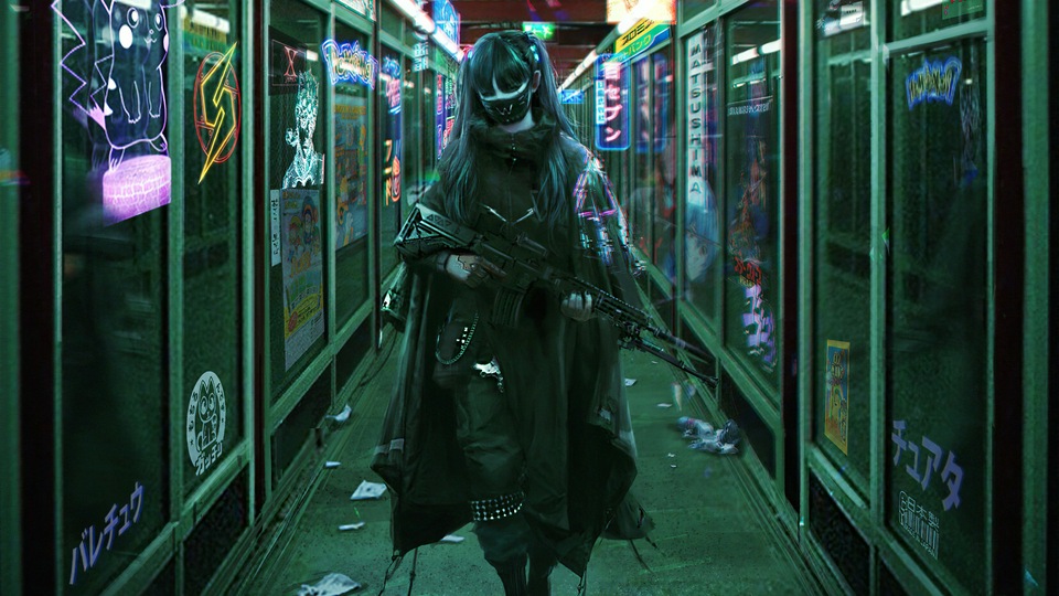 Охота на Кибер-девушку 4k