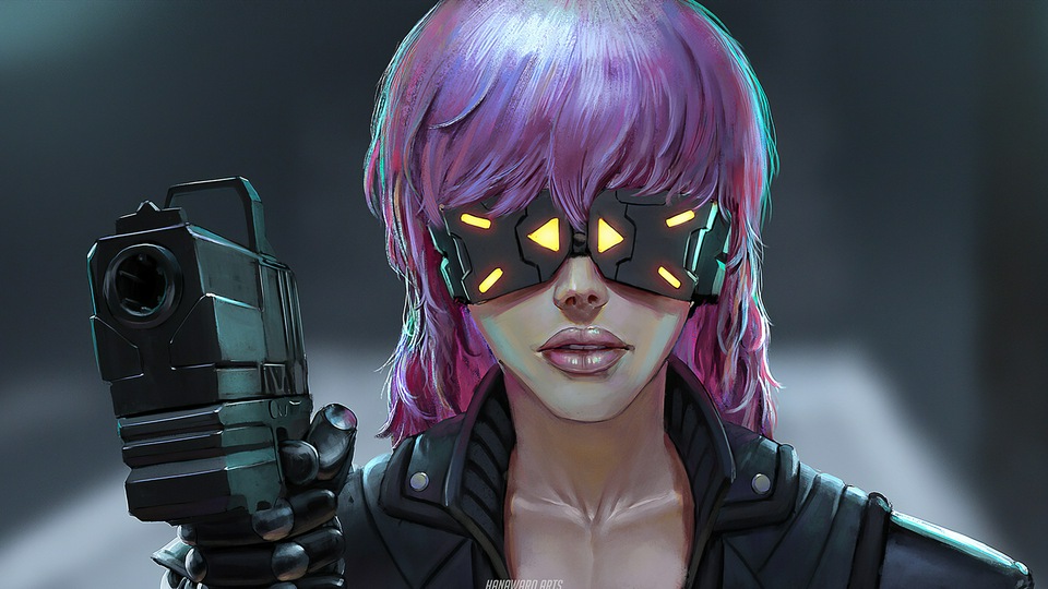 Фиолетовые волосы Стеклянной Девушки