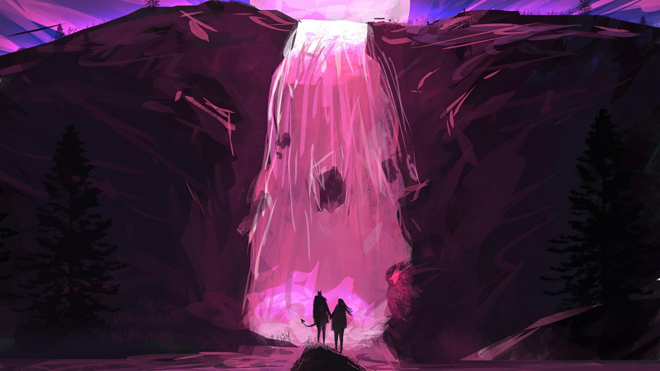 Волшебный водопад 4k