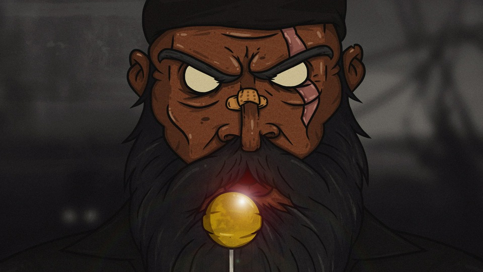 Большой Мужчина с Леденцом на палочке