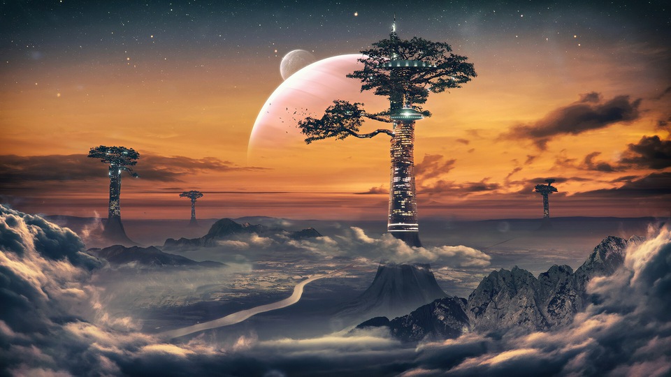 Возвышающиеся города 4k