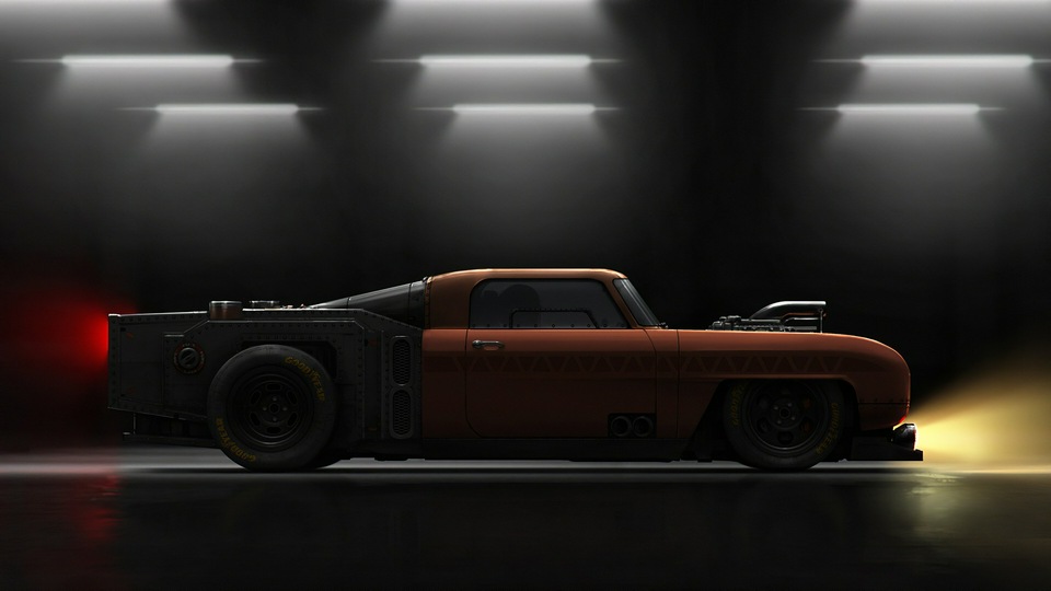 Цифровое искусство автомобиля монстров 4k