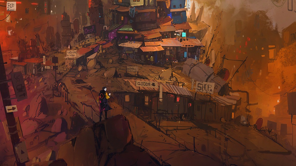 Город-башня Приключенческая Научная фантастика 4k