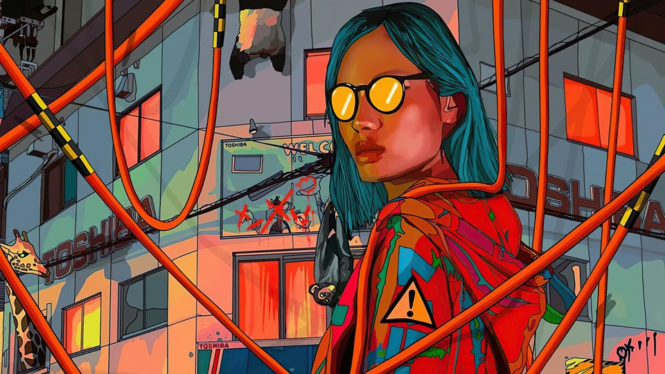 Серьезная девушка 4k