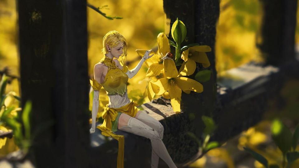 Весенняя девушка 4k