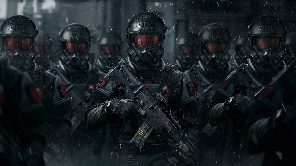 Солдат под дождем