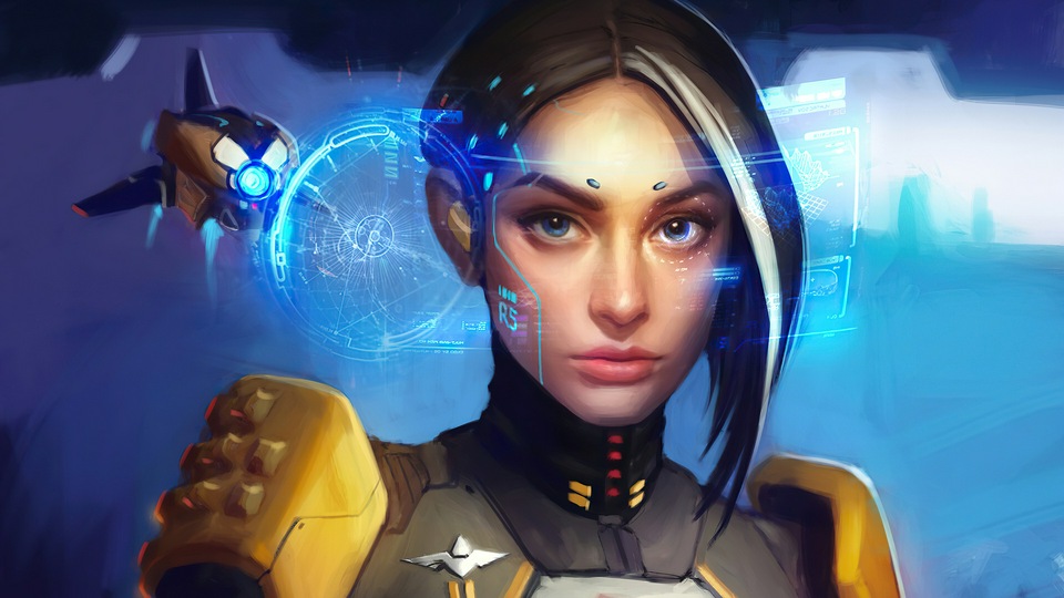 Аманда Космическая девушка 4k