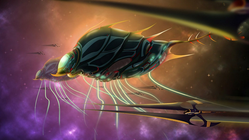 База Moter Инопланетный корабль 4k