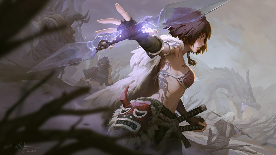 Магия азиатского воина 4k