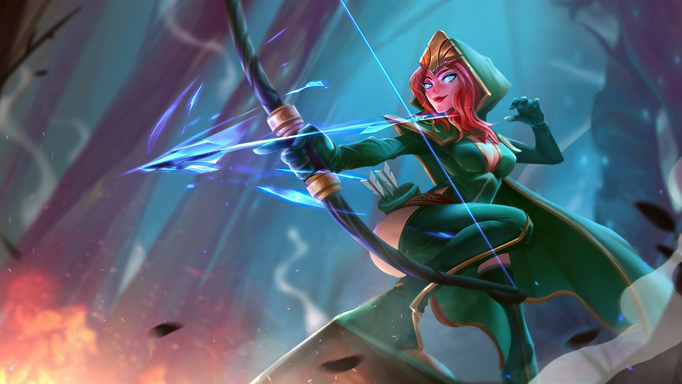 Девушка-лучница 4k