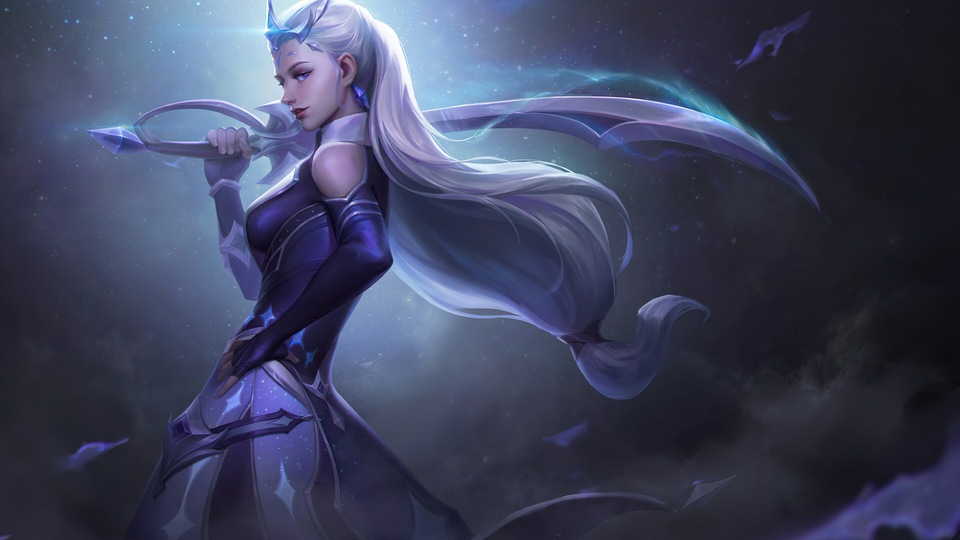 Седовласая девушка-воин 4k