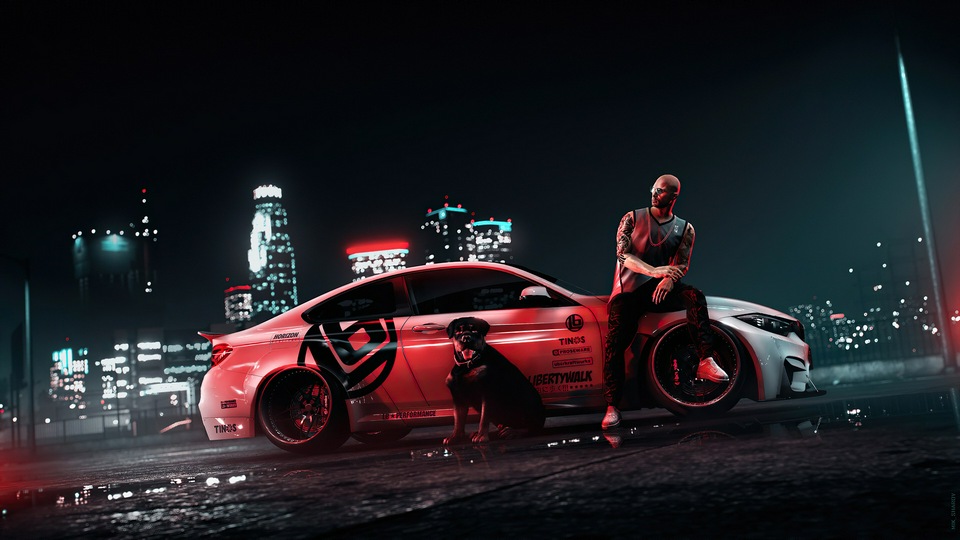 Томми Крузер с собакой