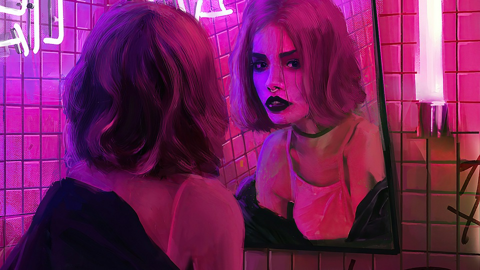 Chillwave Ретро девушка 4k