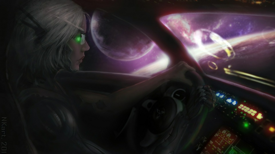 Эстри в космической машине