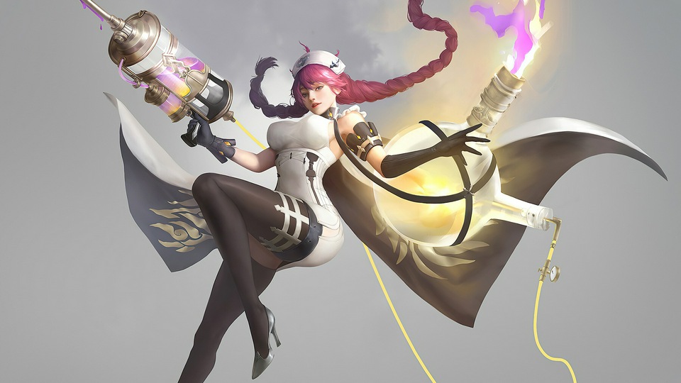 Азиатская девушка Мистический Пистолет