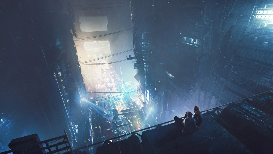 С видом на позднюю ночь 4k