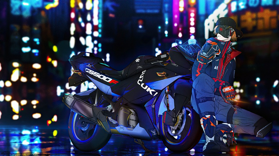 Велосипед Suzuki Gs500f Cyberpunk Boy