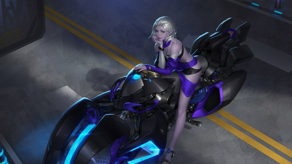 Девушка-кибербайкер 2020