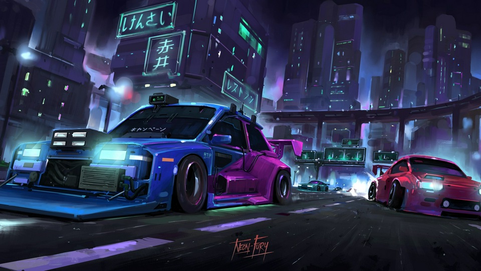 Модифицированные автомобили, катящиеся 4k