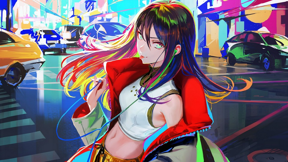 Крутая Аниме девушка 4k