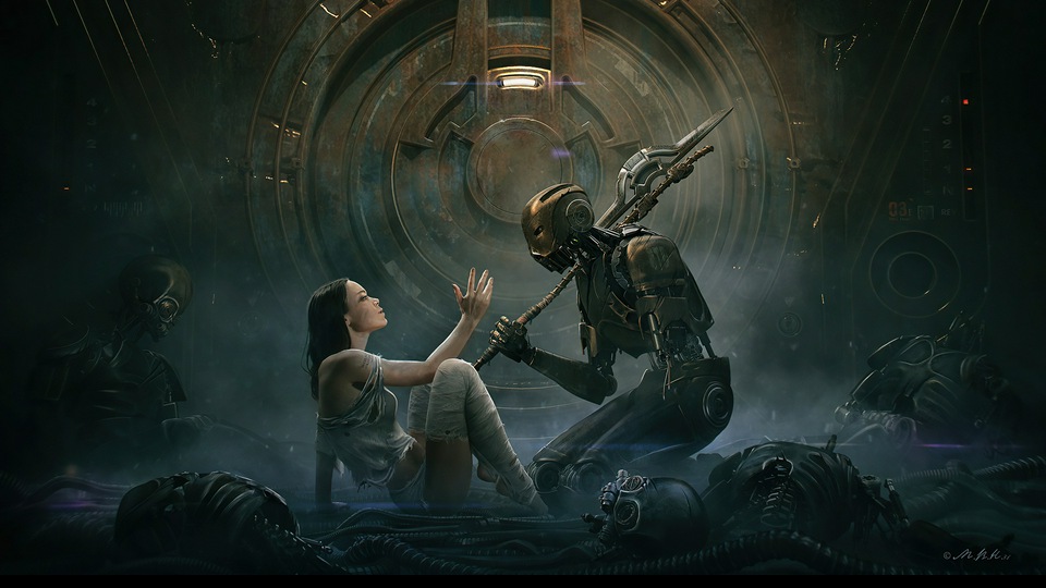 Темный металл 4k