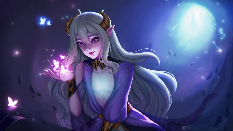 Девушка мечты бабочки 4k