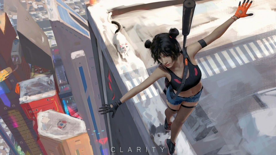 Прогулка по крыше дома 4k