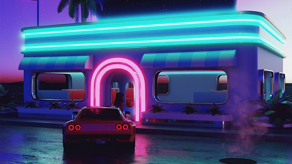 Ночной ужин Retrowave 5k