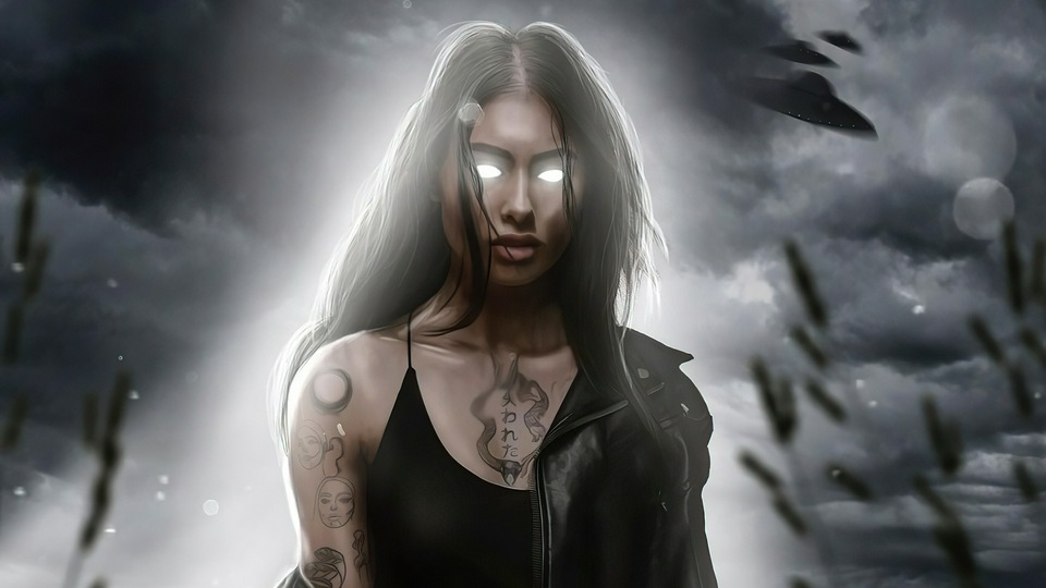 Волшебная Девушка Ворона 4k