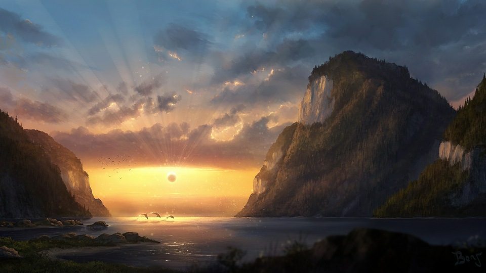 Утреннее затмение 4k