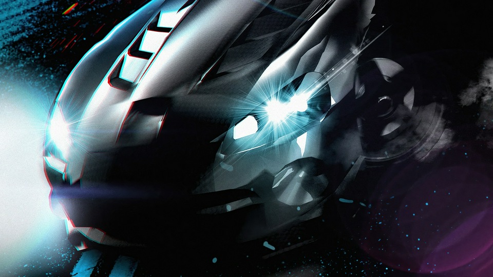 Полицейские преследуют машины 4k