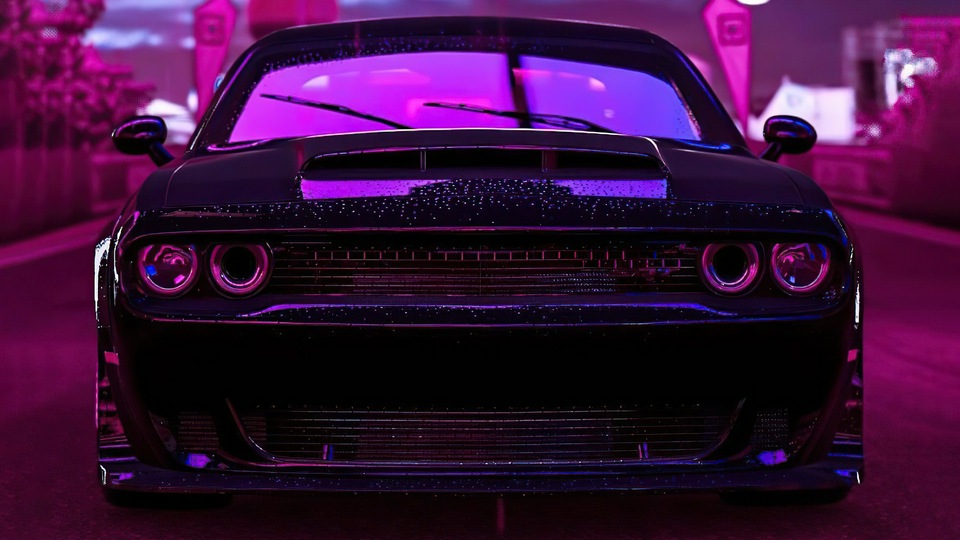 Ретро Dodge Challenger Srt 4k