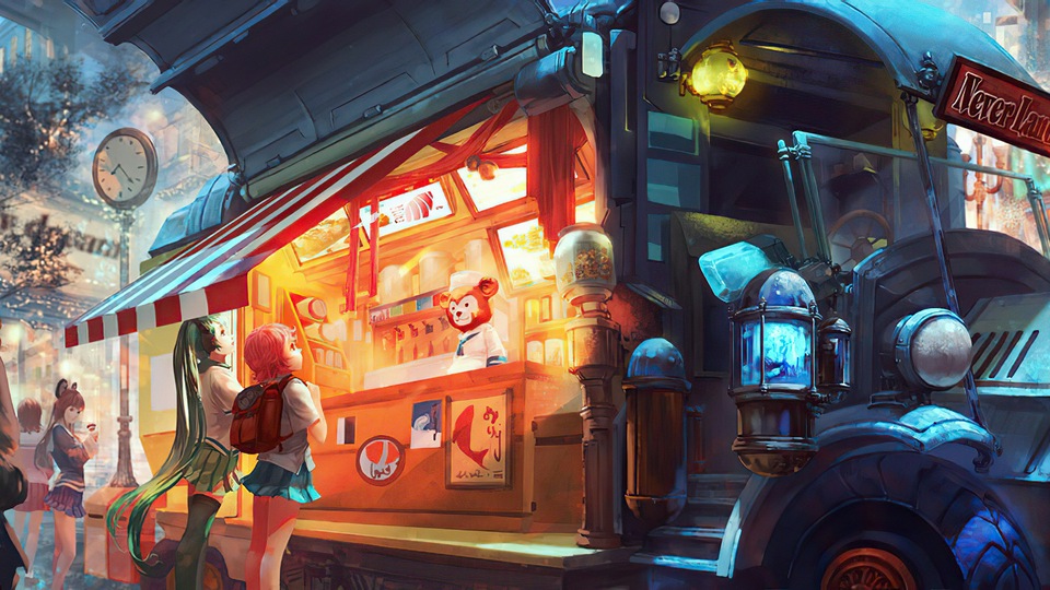 Рождественский грузовик с едой для Тедди 4k