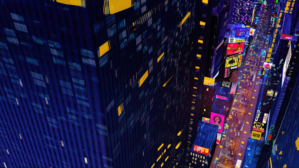 Здание Городской пейзаж Светофоры 5k