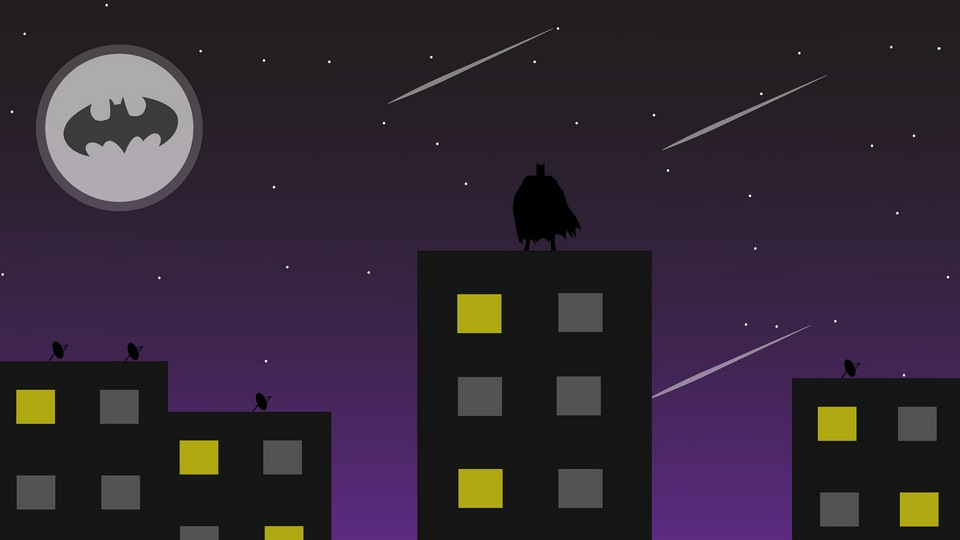 Бэтмен Готэм Бэтсигнал 4k