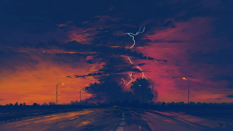 Молния во время путешествия