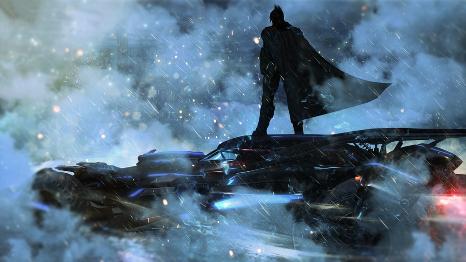 Бэтмен на Бэтмобиле