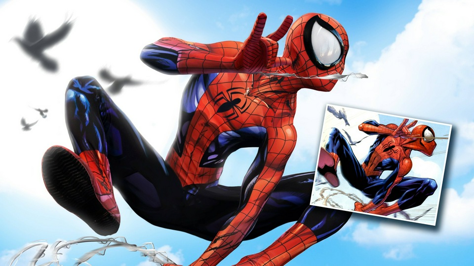 новое художественное оформление Человека-паука в формате 4k