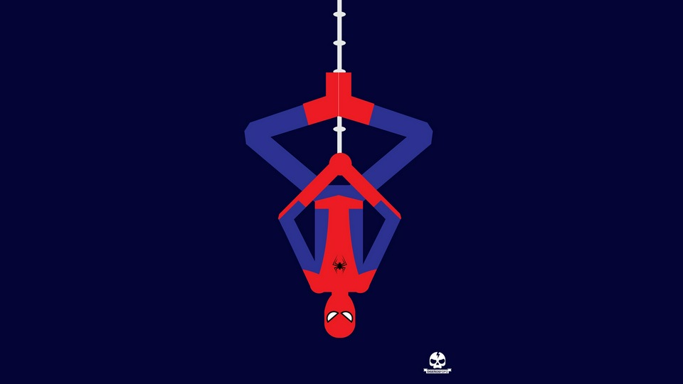 Человек-паук Перевернутый минимализм 4k