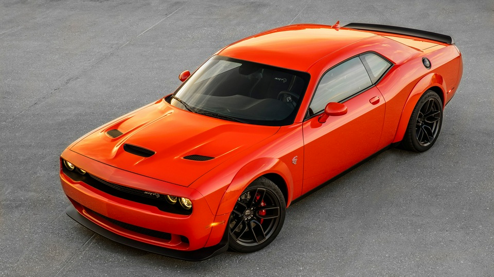 Dodge Challenger SRT Hellcat широкофюзеляжный 2018 4k