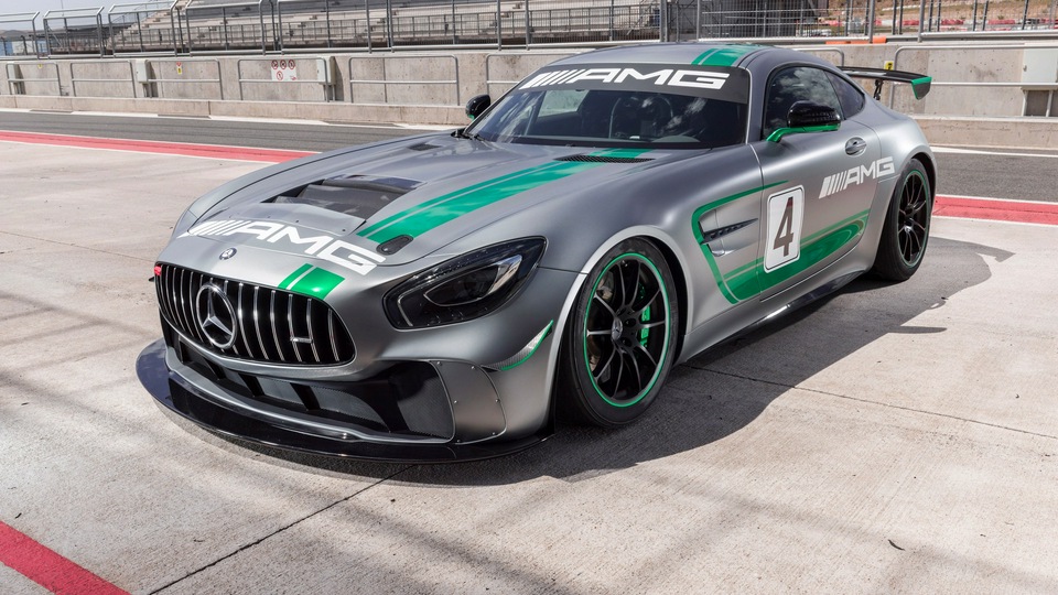 Mercedes AMG GT4 C190 2017 4k