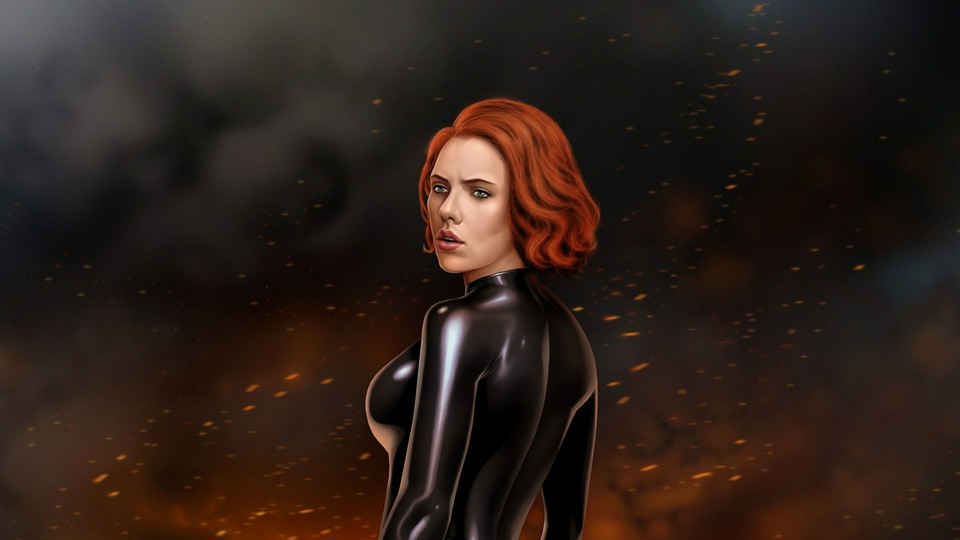 Цифровая графика Black Widow 5k