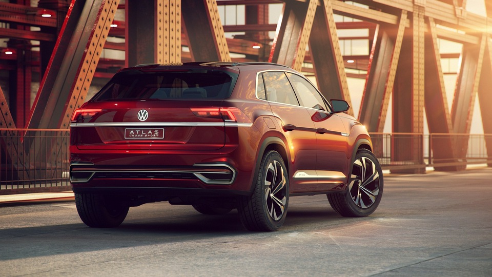 Volkswagen Atlas Cross Sport Concept 2018 Сзади