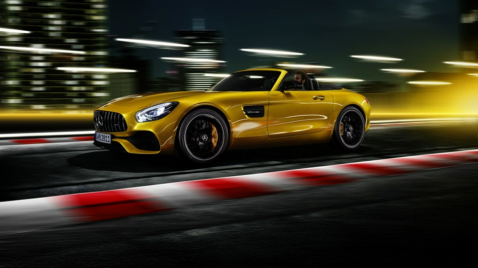 Mercedes AMG GT S Roadster 2018 Вид сбоку