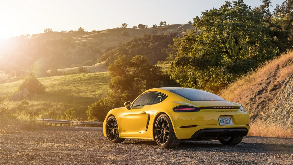 2019 Porsche 718 Cayman GTS Задняя сторона 4k