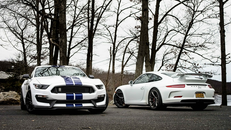 Ford Mustang GT350 и Porsche GT3