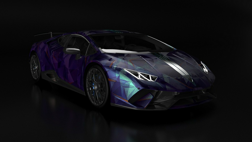 Lamborghini Huracan Синий и Черный