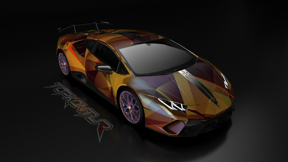 Золотой и Винный Lamborghini Huracan