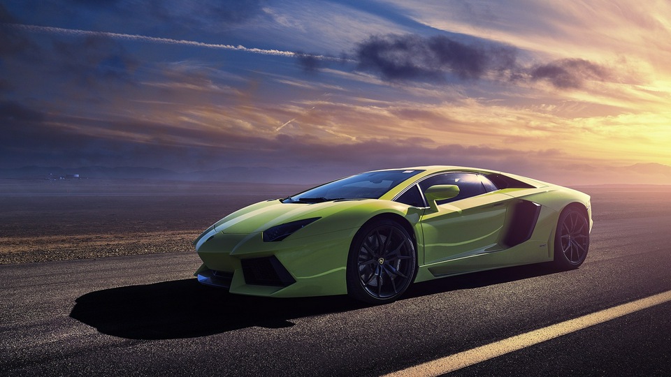 Зеленый Lamborghini Aventador LP700