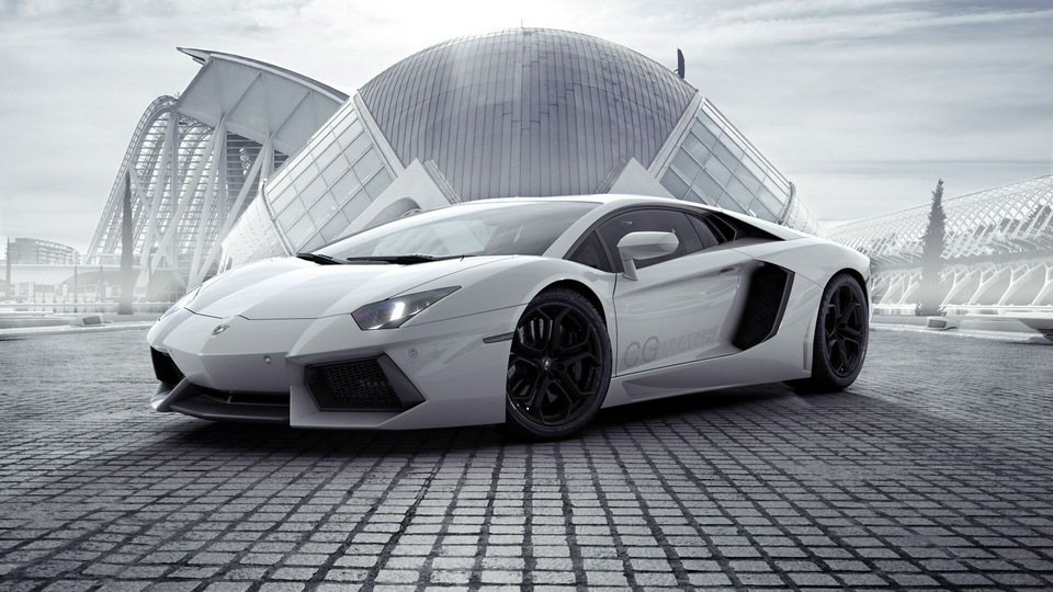 Белый Lamborghini Aventador Новый